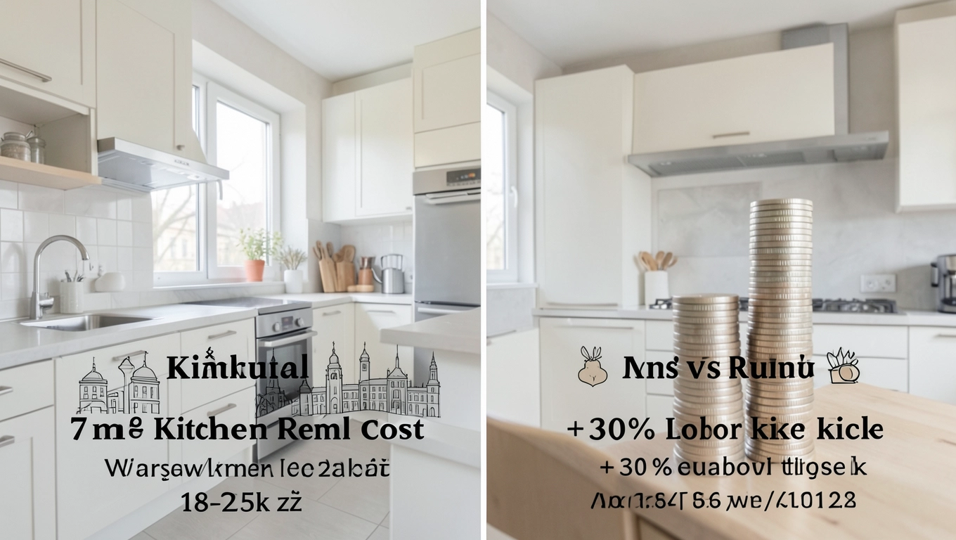 Lokalizacja a koszt remontu kuchni 7m2